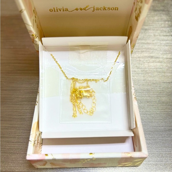 Olivia & Jackson BRAND NEW gold toned adjustable necklace ✨ Box included - Picture 4 of 4